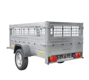 Remorque GARDEN TRAILER 200 KIPP avec rehausses grillagées et roue jockey
