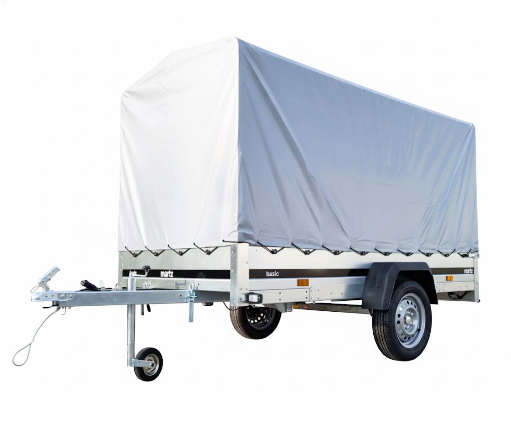 Remorque Bagagères  750 kg 264 x 126 cm avec timon basculant et bâche de 110 cm