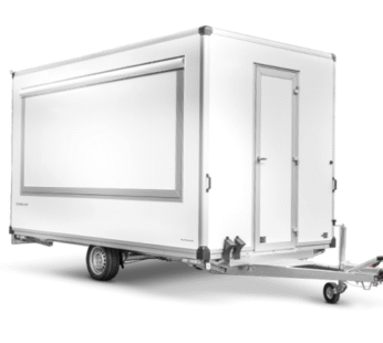 REMORQUE FOURGON MAGASIN 1 ESSIEU FREINE SANDWICH PURFERRO